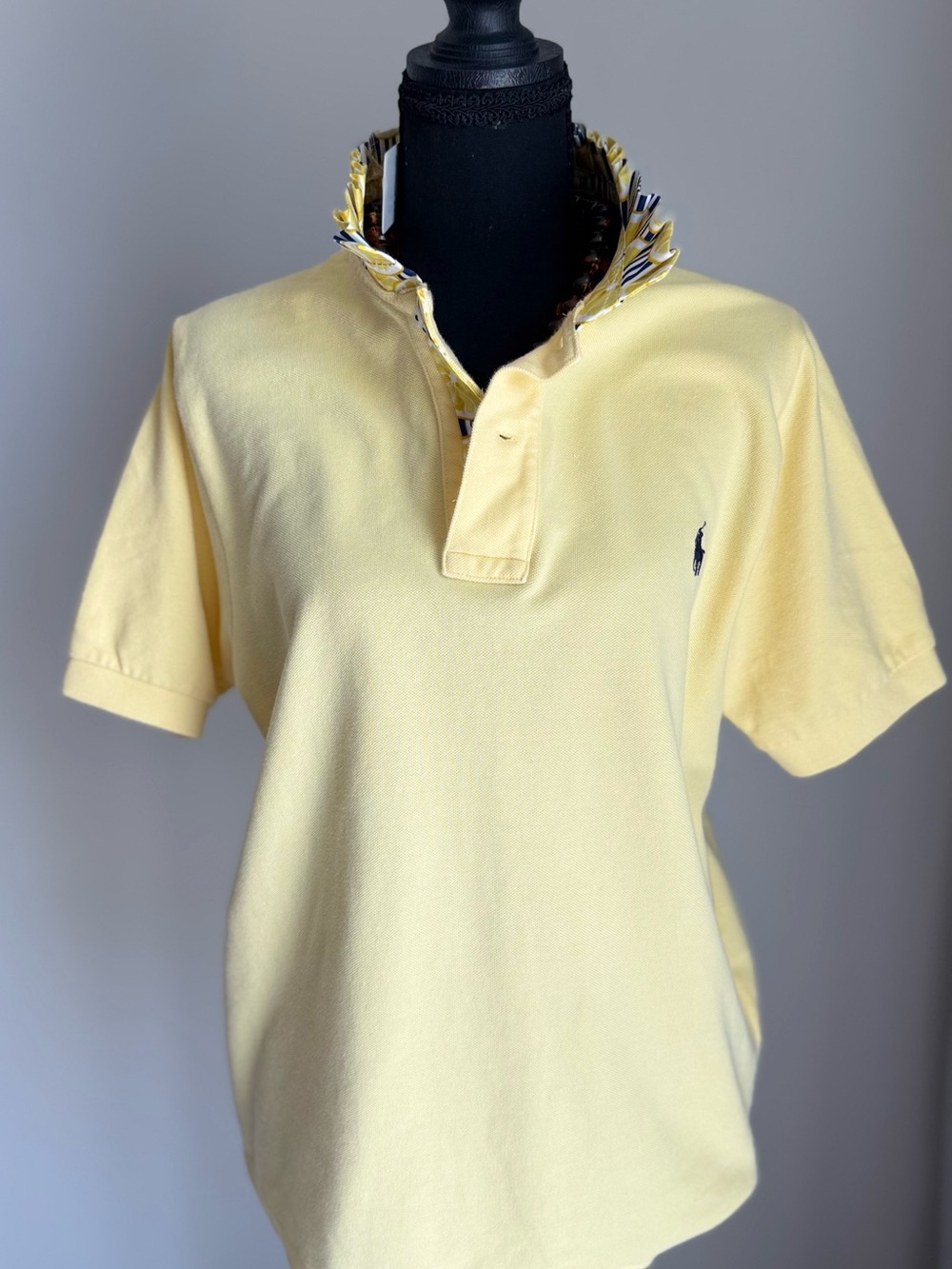 Reworked Ralph Lauren Polo โ Yellow Lemon Ruffle Collar ๐ - Picture 4 of 10